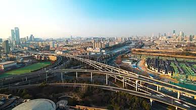 南京城市地标交通枢纽城市立交桥视频的预览图